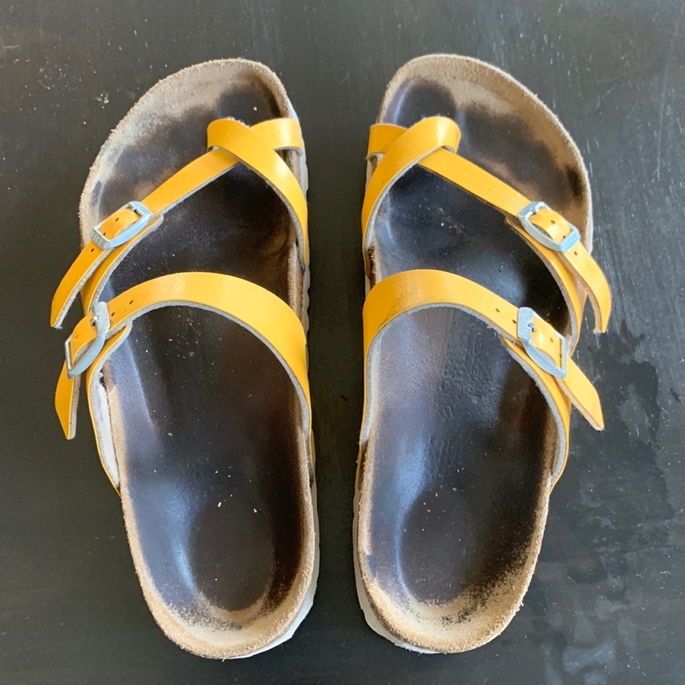 Birkenstock Womens Mayari Graceful Amber Yellow Regular Fit Size 39